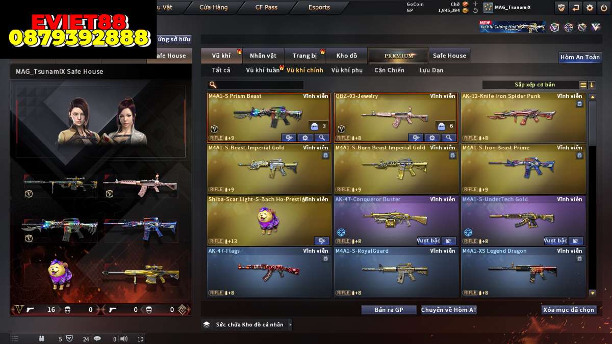shop acc cf uy tin gia re